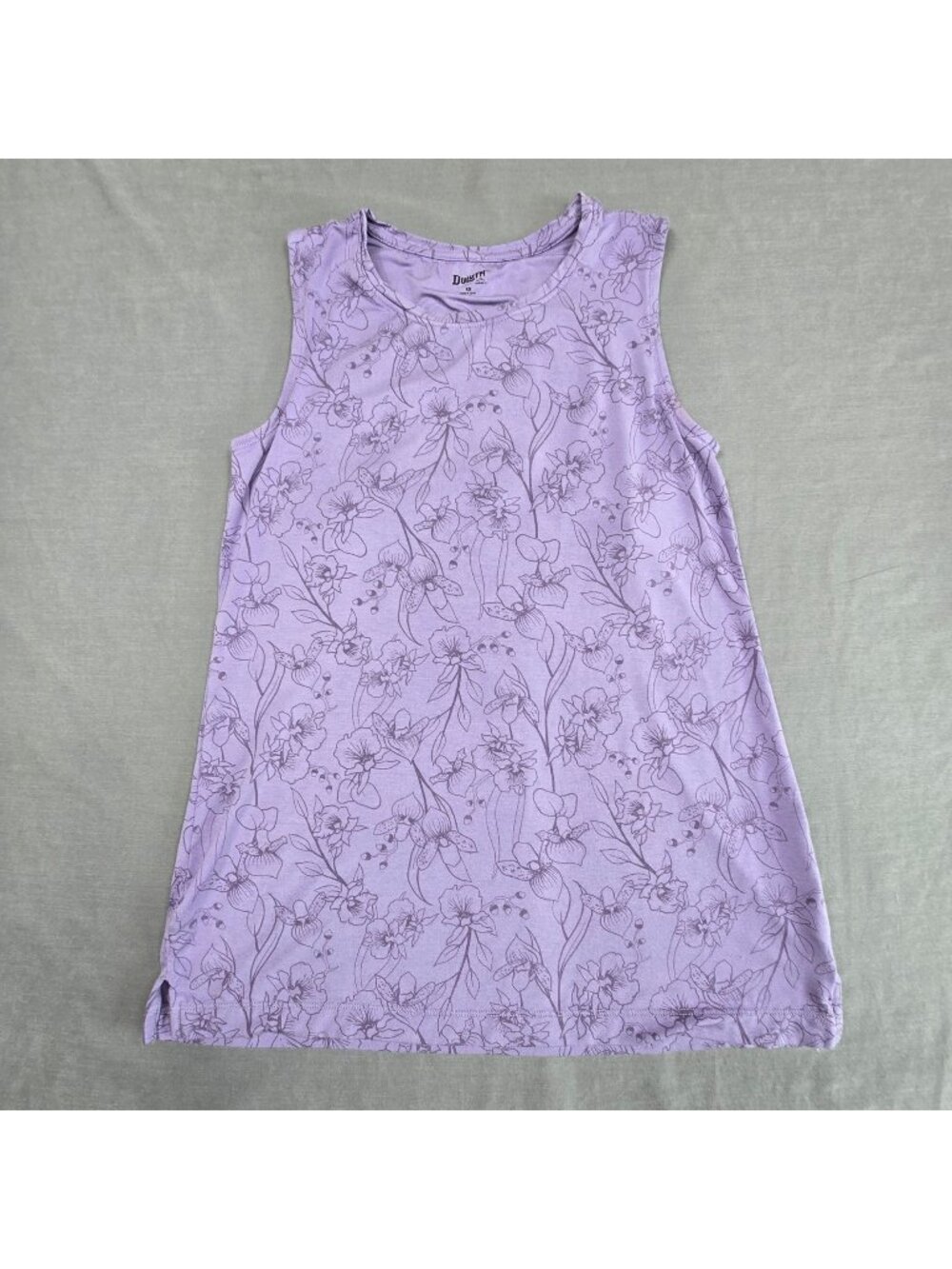 Duluth Trading Co XS Purple Floral Sleeveless Tank Top Womens